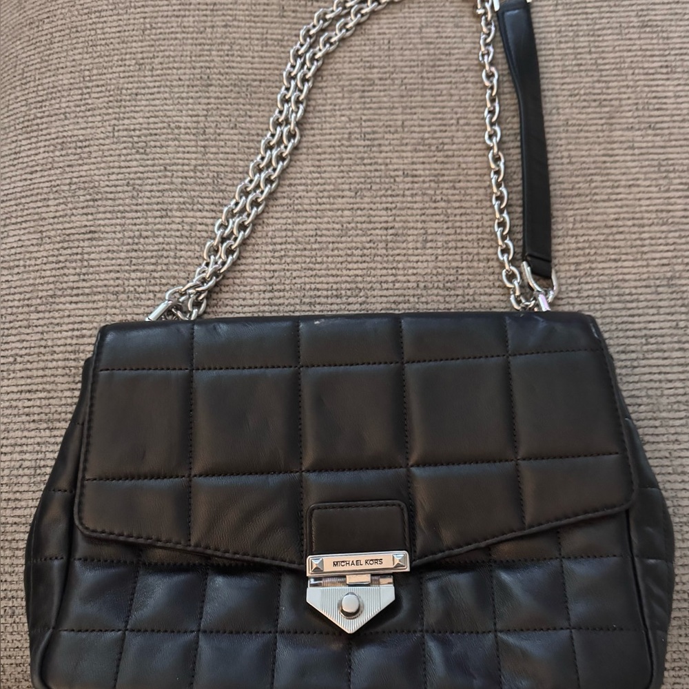 Michael Kors Quilted Black Leather Purse